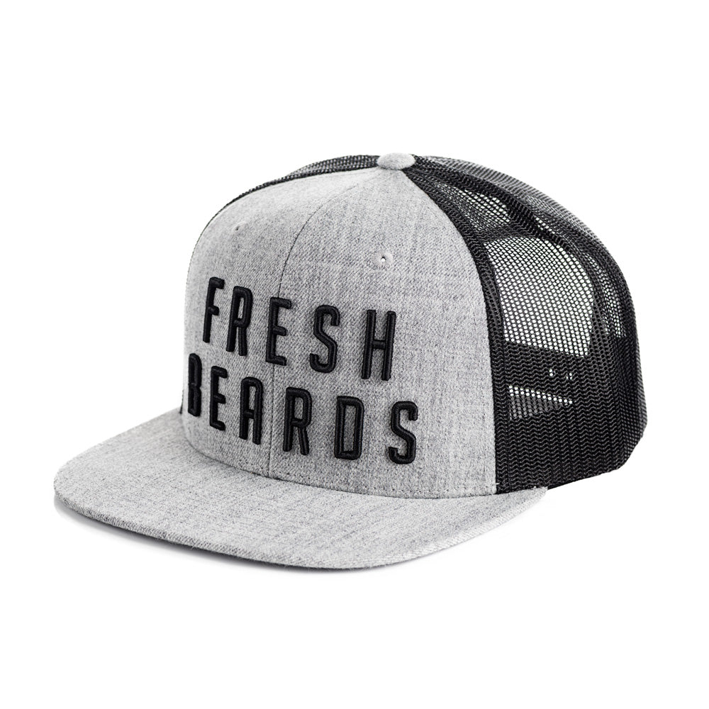 Fresh Snapbacks Grey/Black Fresh Beards Wool & Mesh Snapback