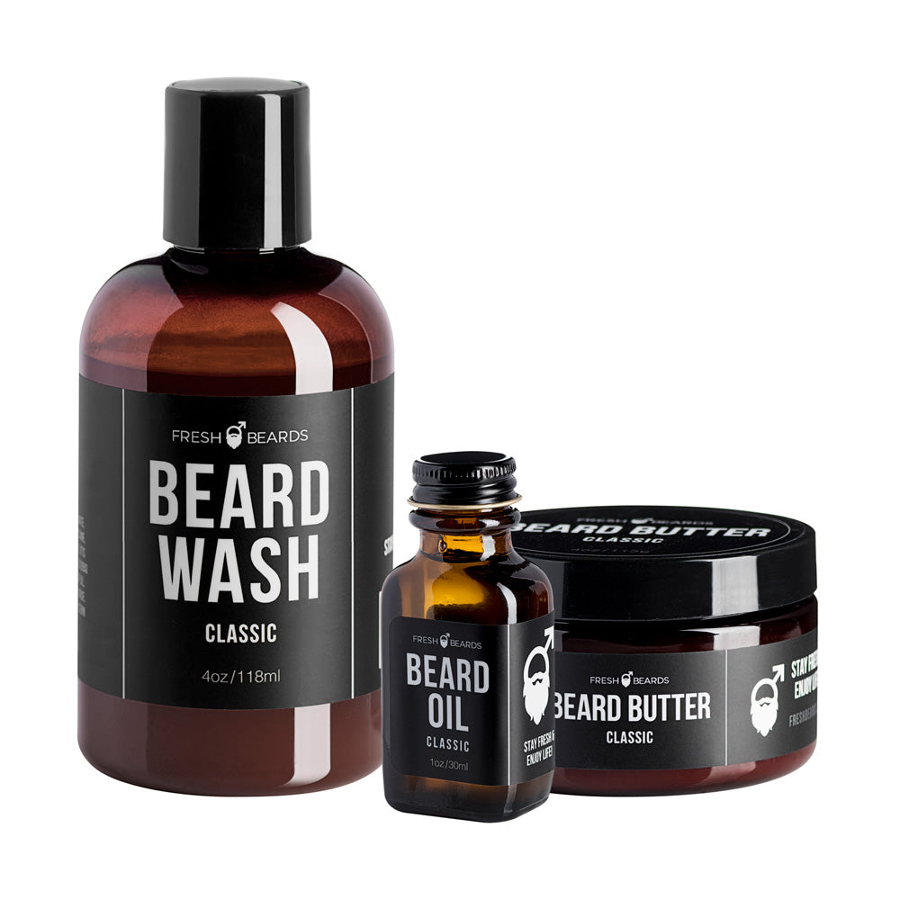 Fresh Beard Essential Beard Grooming Kit | Beard Starter Kit β Fresh Beards